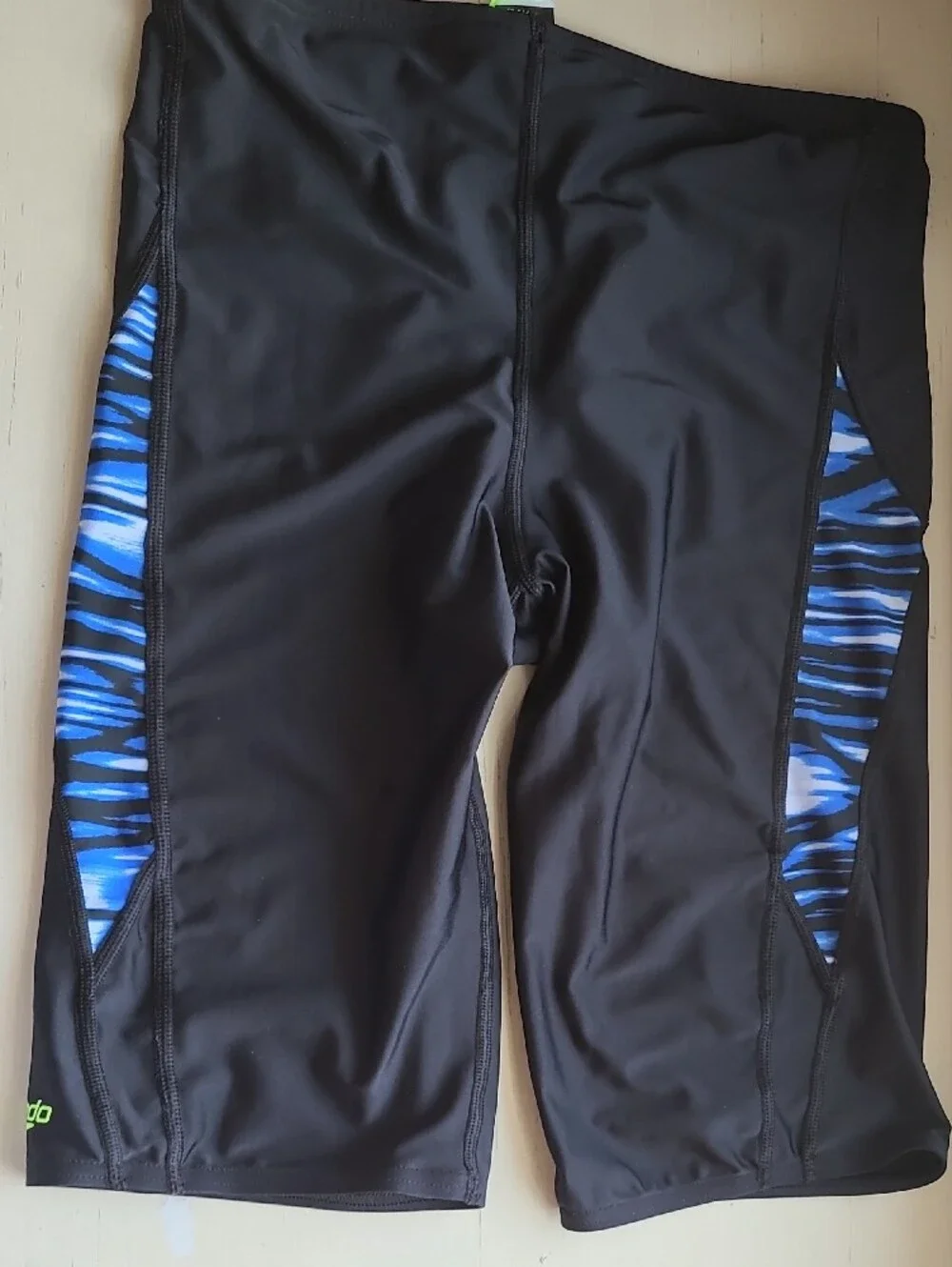 Speedo Pro LT Men’s Jammer Swim Shorts Size 34 Black Blue Competition Swim